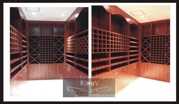 廣州水蔭路會(huì)所定制：酒窖、博古架、吧臺(tái)，安裝實(shí)例