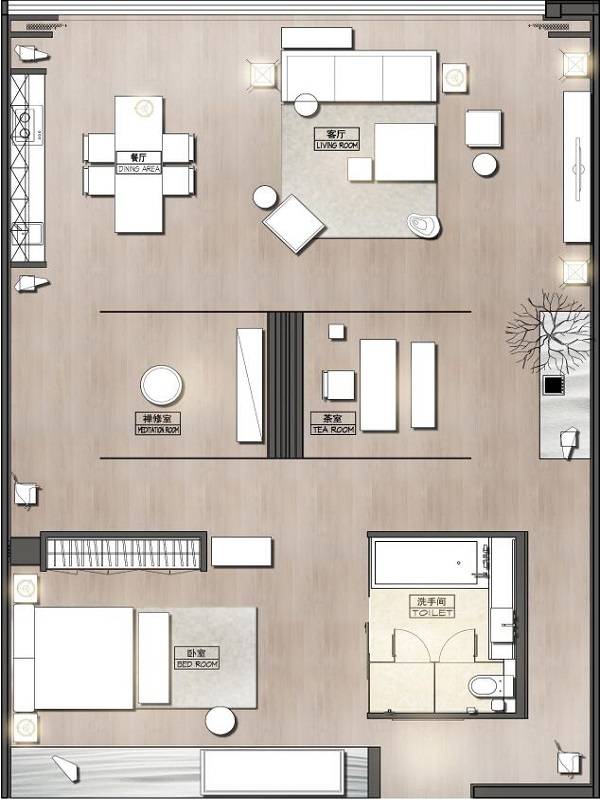 三室兩廳設計戶型平面圖